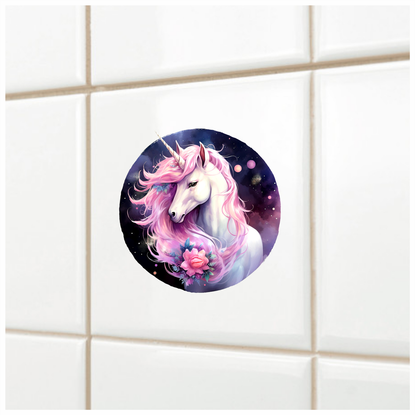 Unicorn Horse With Pink Mane Vinyl Decal Sticker