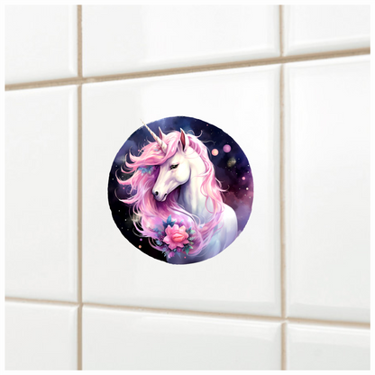 Unicorn Horse With Pink Mane Vinyl Decal Sticker