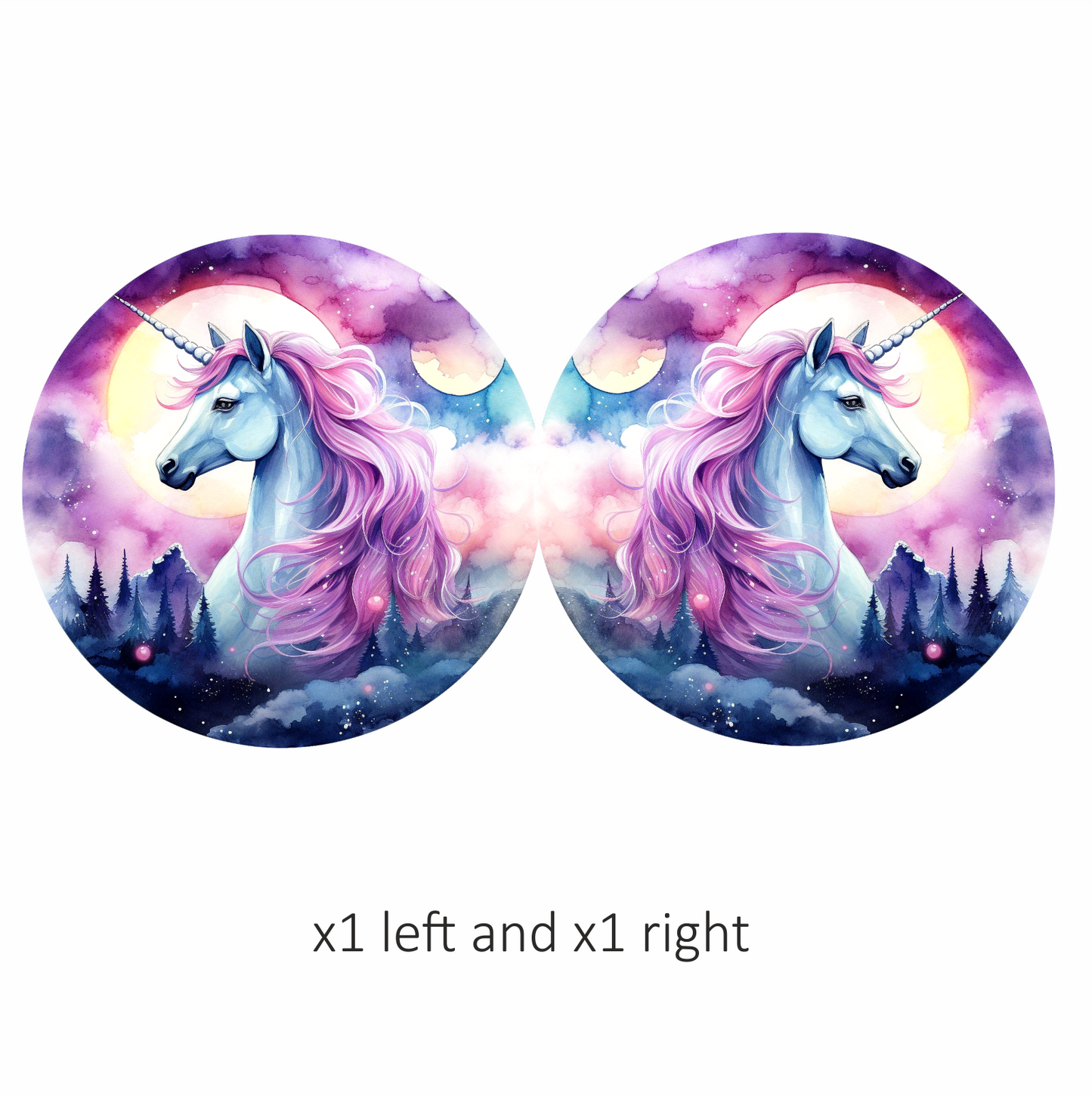 Unicorn Horse Blue Coat Pink Mane Vinyl Decal Sticker