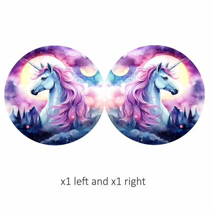 Unicorn Horse Blue Coat Pink Mane Vinyl Decal Sticker