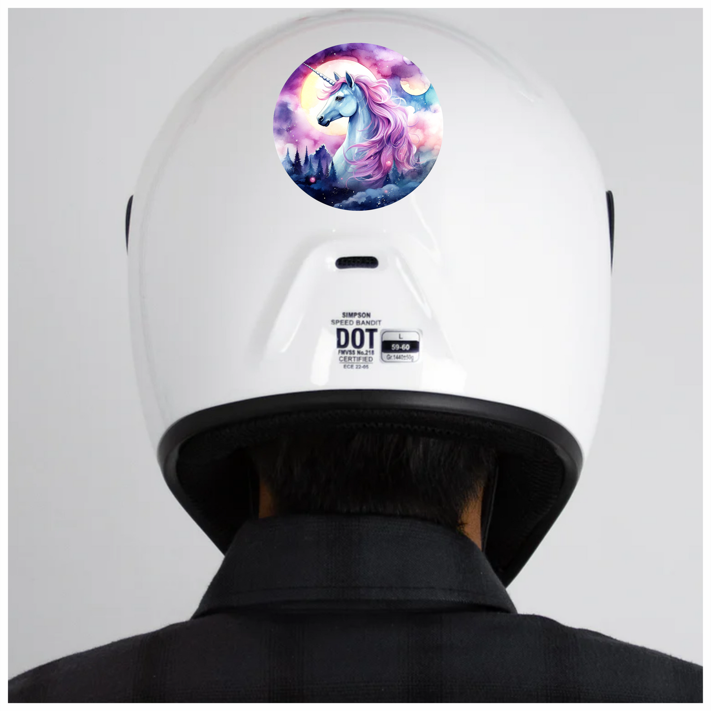 Unicorn Horse Blue Coat Pink Mane Vinyl Decal Sticker