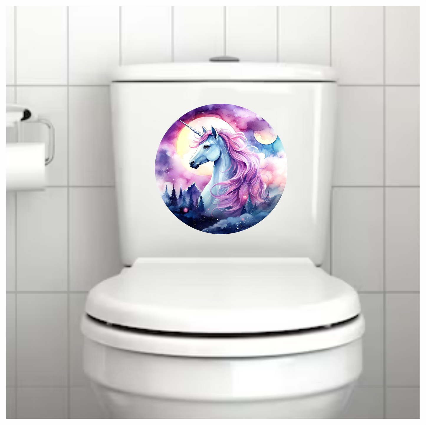 Unicorn Horse Blue Coat Pink Mane Vinyl Decal Sticker