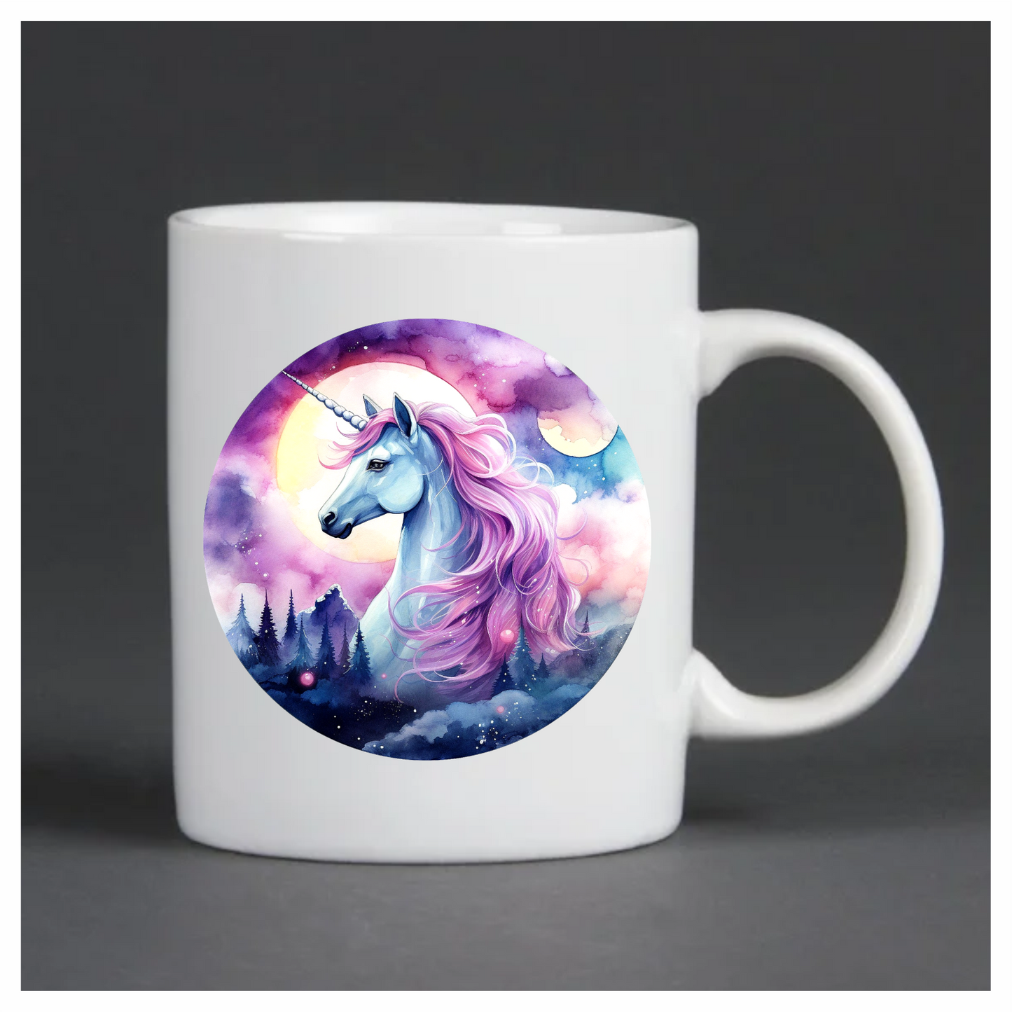 Unicorn Horse Blue Coat Pink Mane Vinyl Decal Sticker