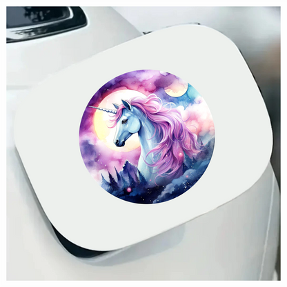 Unicorn Horse Blue Coat Pink Mane Vinyl Decal Sticker