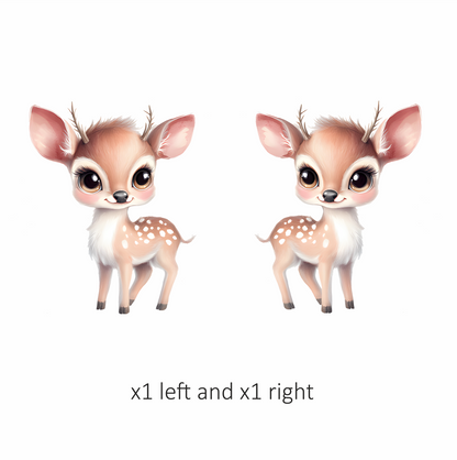 Cute Baby Deer With Brown Fur Vinyl Decal Sticker