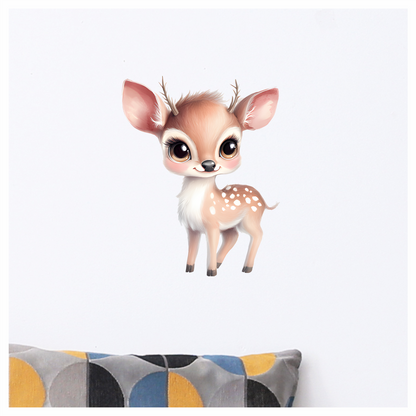 Cute Baby Deer With Brown Fur Vinyl Decal Sticker