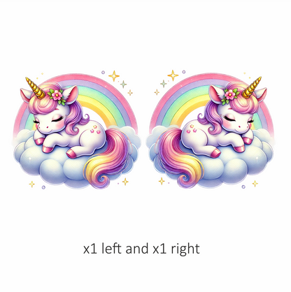 Sleeping Unicorn Pony Pink Rainbow Cloud Vinyl Decal Sticker