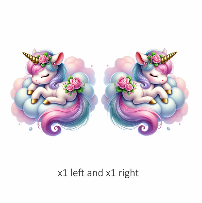 Sleeping Unicorn Pony Pink Cloud Vinyl Decal Sticker