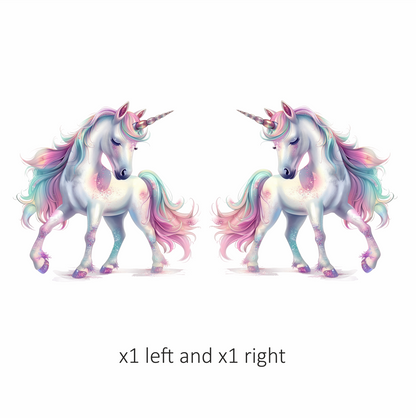 Graceful Unicorn Horse Pastel Pink Vinyl Decal Sticker