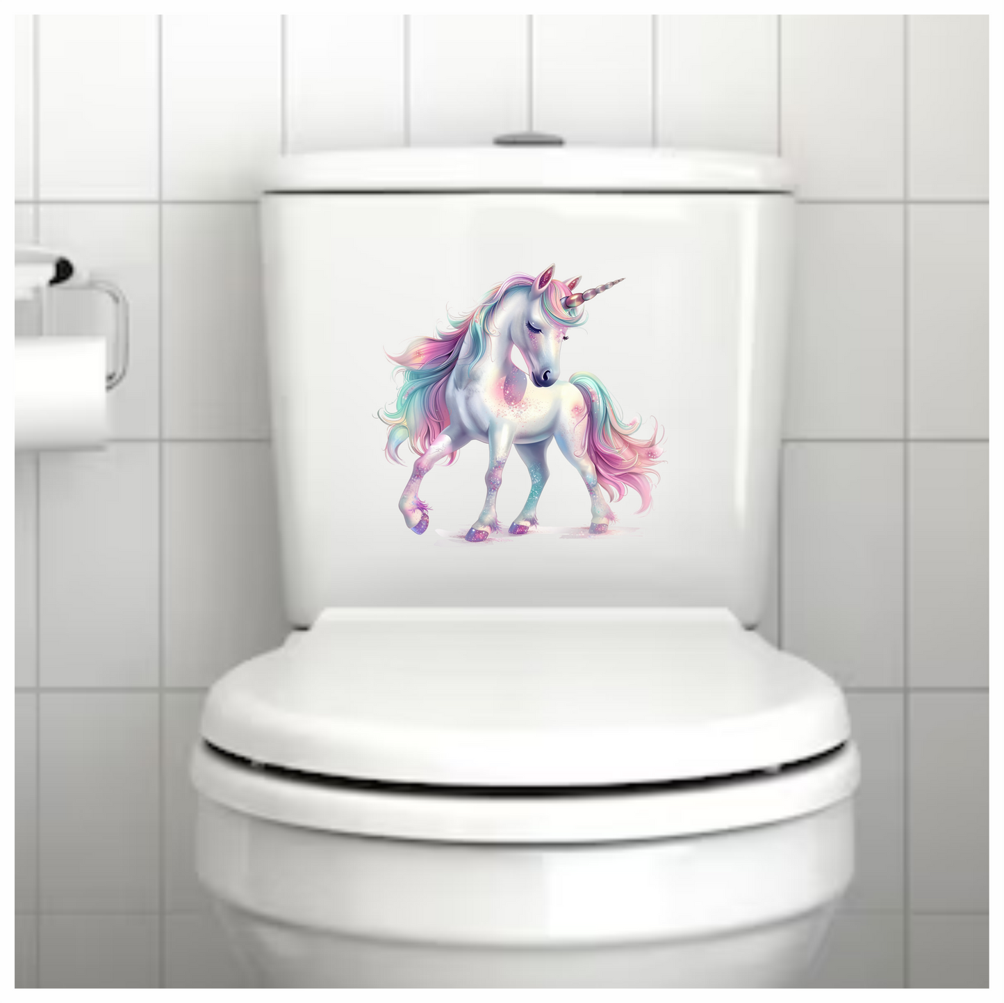 Graceful Unicorn Horse Pastel Pink Vinyl Decal Sticker