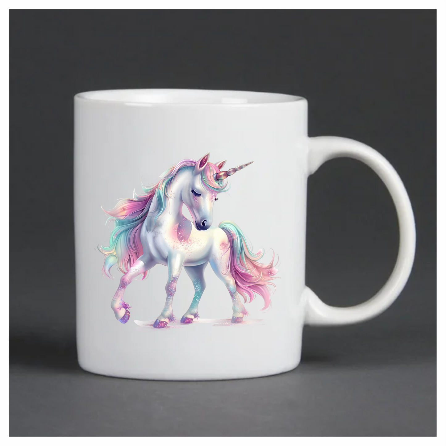 Graceful Unicorn Horse Pastel Pink Vinyl Decal Sticker