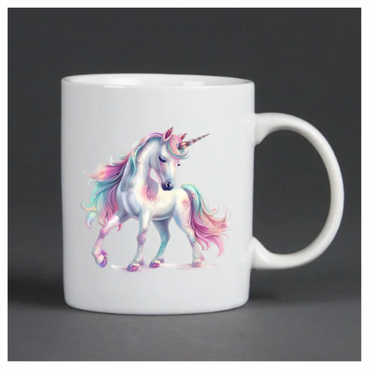 Graceful Unicorn Horse Pastel Pink Vinyl Decal Sticker