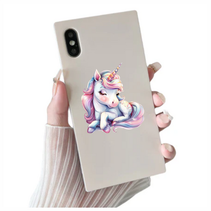Cute Unicorn Pony With Pink Vinyl Decal Sticker
