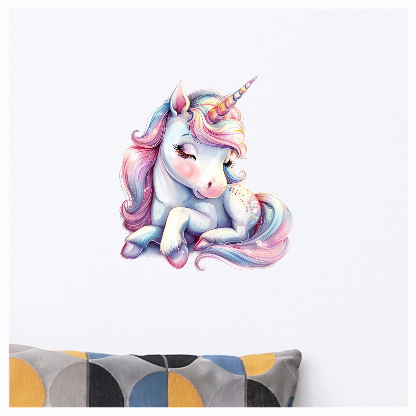 Cute Unicorn Pony With Pink Vinyl Decal Sticker