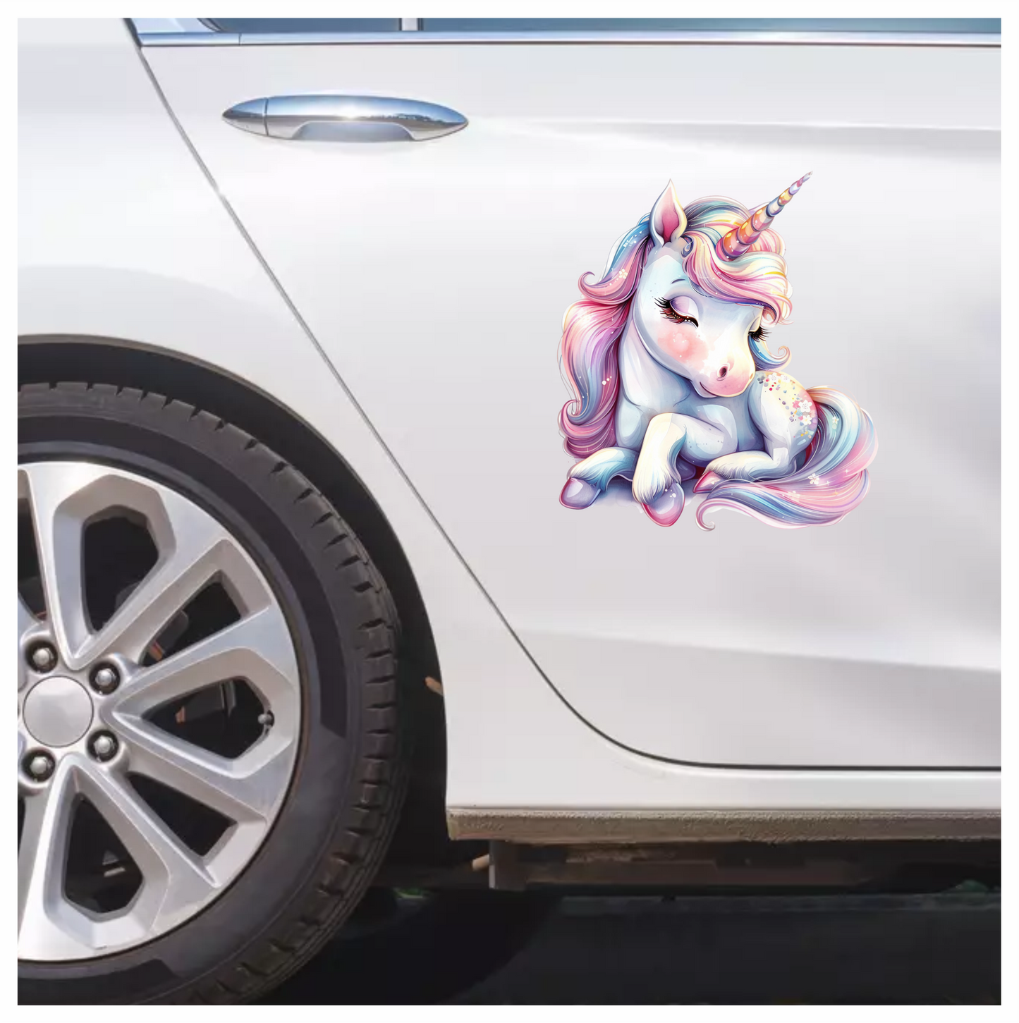 Cute Unicorn Pony With Pink Vinyl Decal Sticker