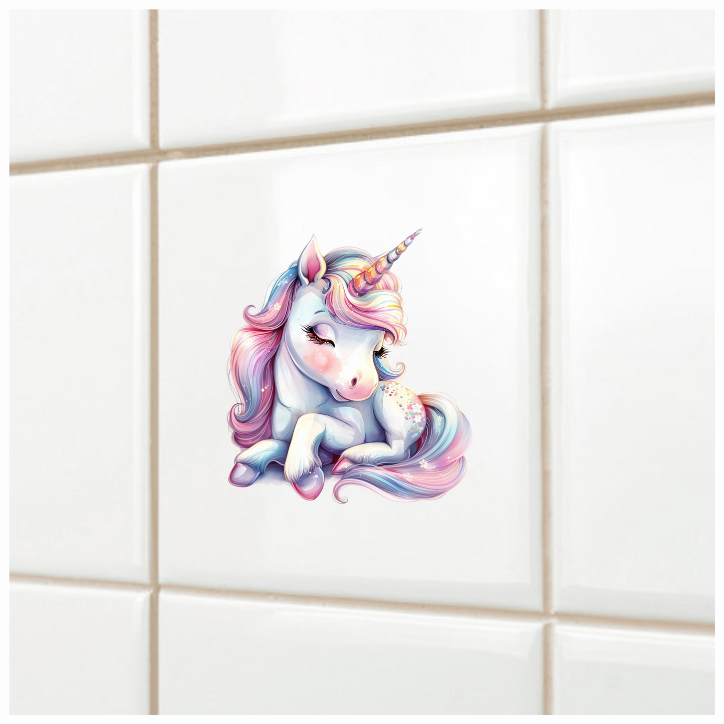 Cute Unicorn Pony With Pink Vinyl Decal Sticker