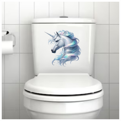 Majestic White Unicorn Horse Head Vinyl Decal Sticker
