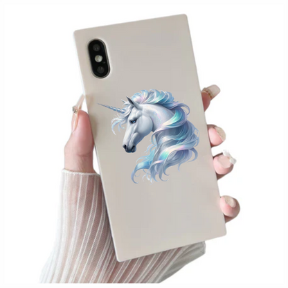 Majestic White Unicorn Horse Head Vinyl Decal Sticker