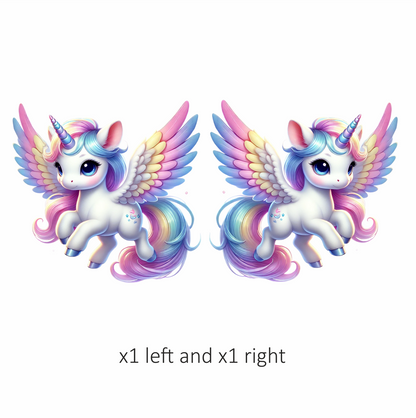 Cute Alicorn Pony Unicorn White Color Vinyl Decal Sticker