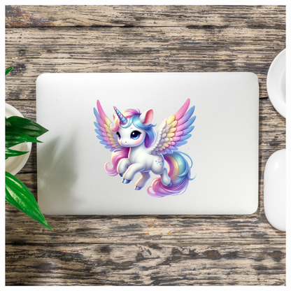 Cute Alicorn Pony Unicorn White Color Vinyl Decal Sticker