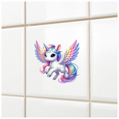 Cute Alicorn Pony Unicorn White Color Vinyl Decal Sticker