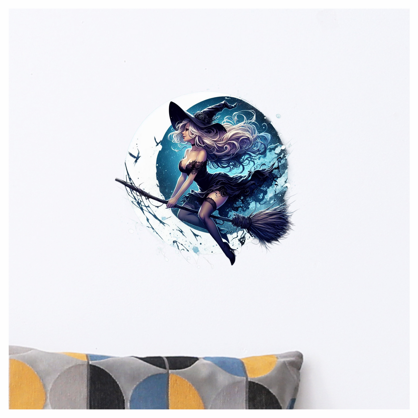 Alluring Ashen Angelic Arcane Attractive All-Black Aerial Alluring Vinyl Decal Sticker