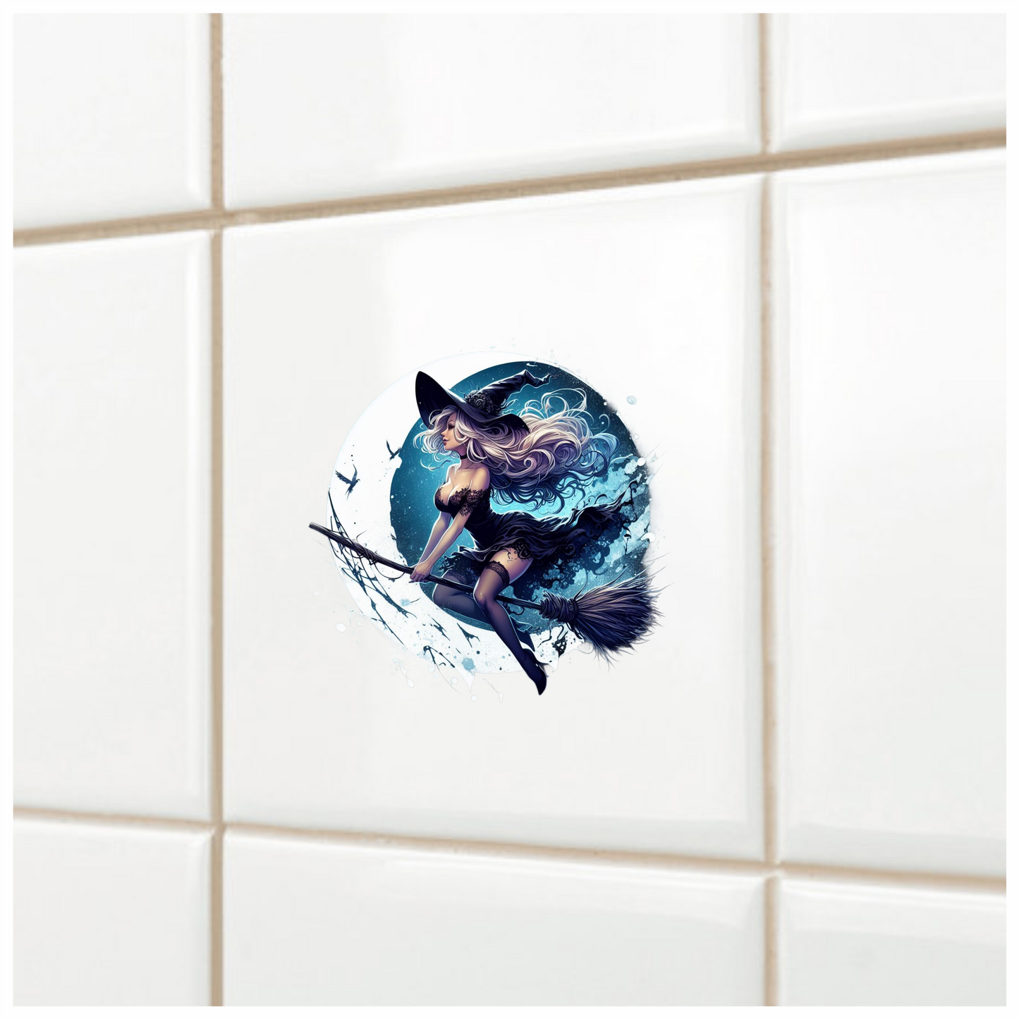 Alluring Ashen Angelic Arcane Attractive All-Black Aerial Alluring Vinyl Decal Sticker