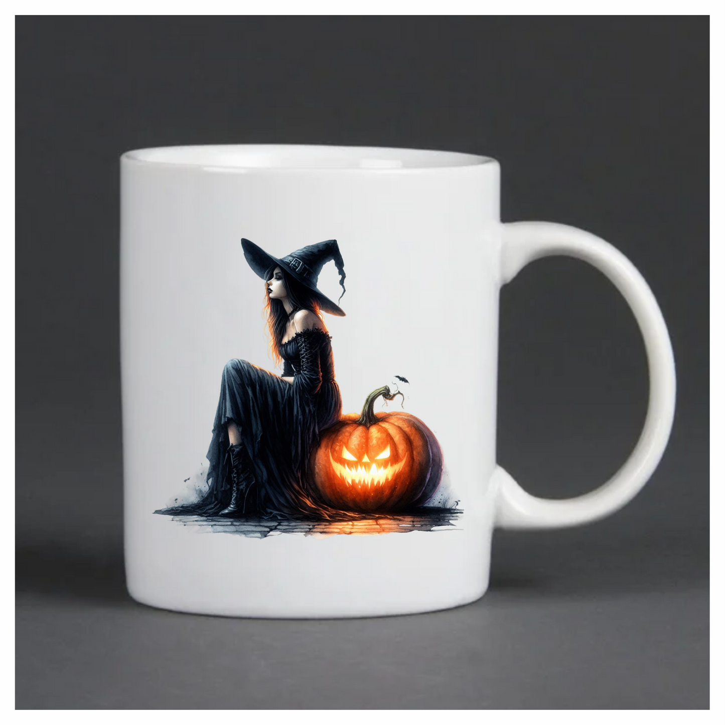 Amber Witch Gothic Black Dress Pumpkin Halloween Vinyl Decal Sticker